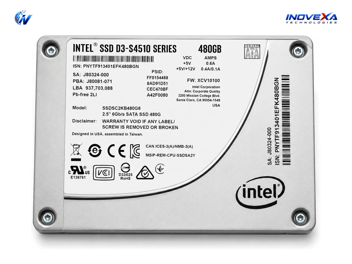 Intel SSD D3-S4510 Series 480GB SATA Enterprise SSD (Alternative